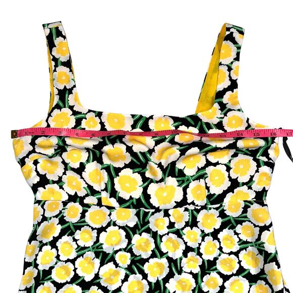 NWT Diane Von Furstenberg for Target 90s Yellow Poppy Floral Mini Dress Size 2 - Picture 11 of 13